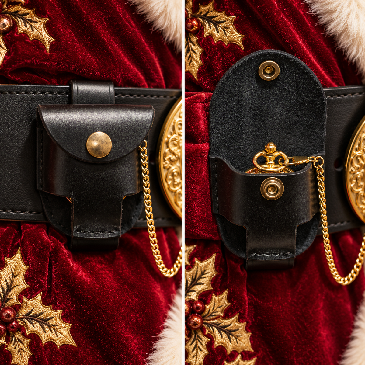 Leather Pocket Watch Pouch