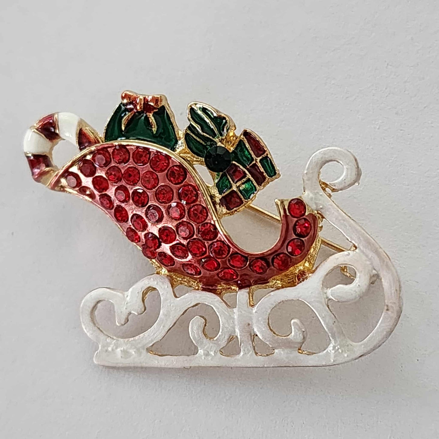 Santa Sleigh Brooch