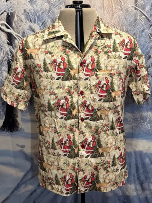 Hawaiian Style Shirt - My Deer Santa