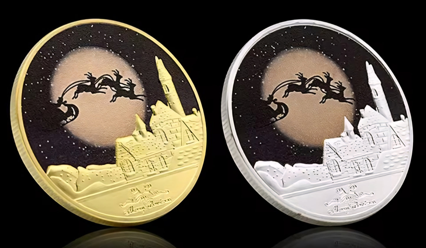 Santa’s Special Collectors Coins - Silver Night Sky