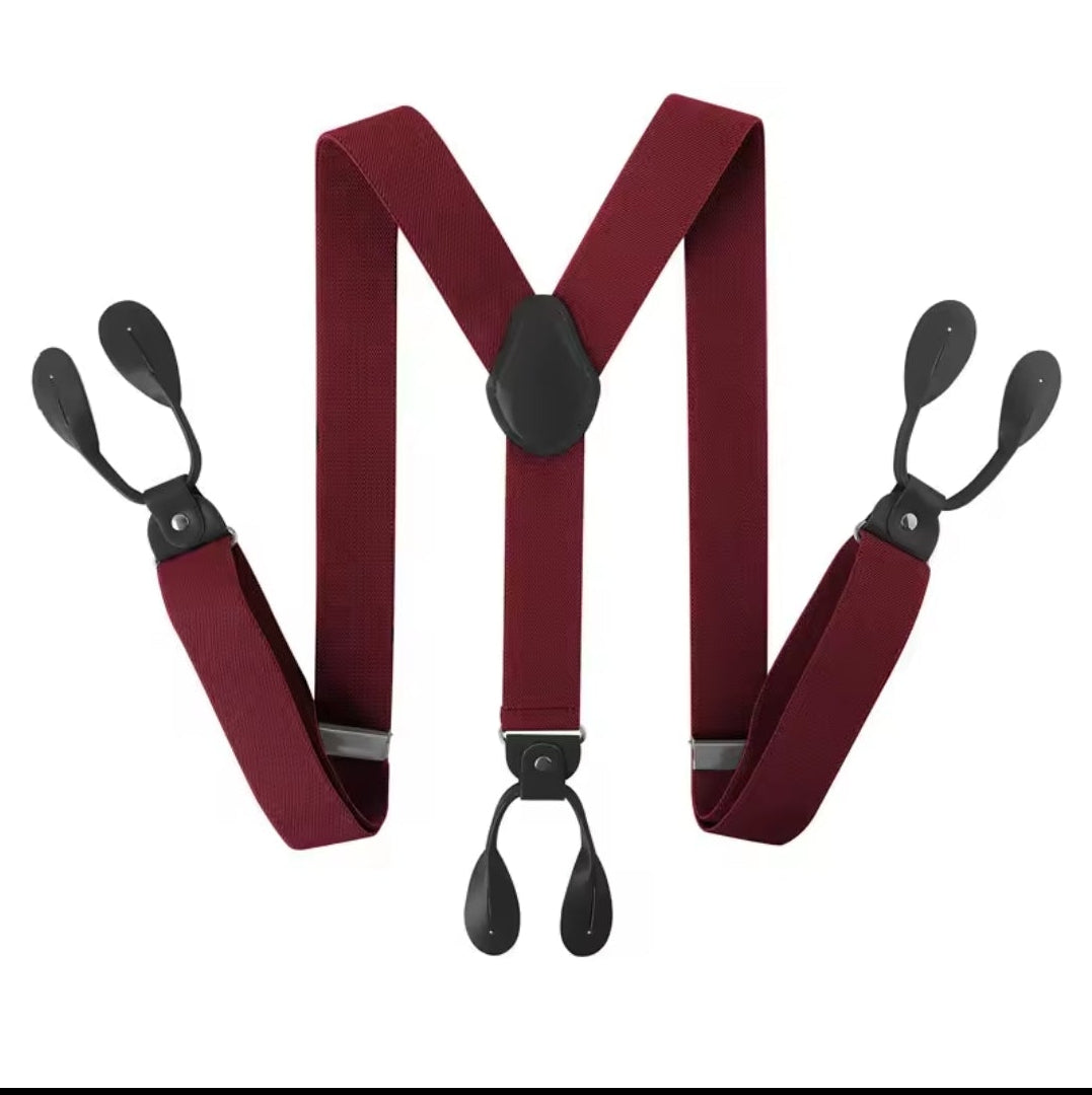 Burgundy Suspenders