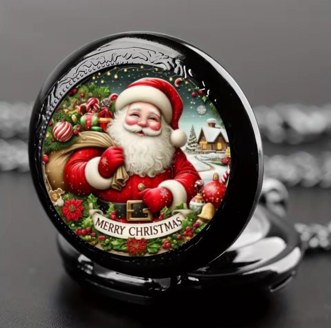 Small Pocket Watch - Jolly Santa