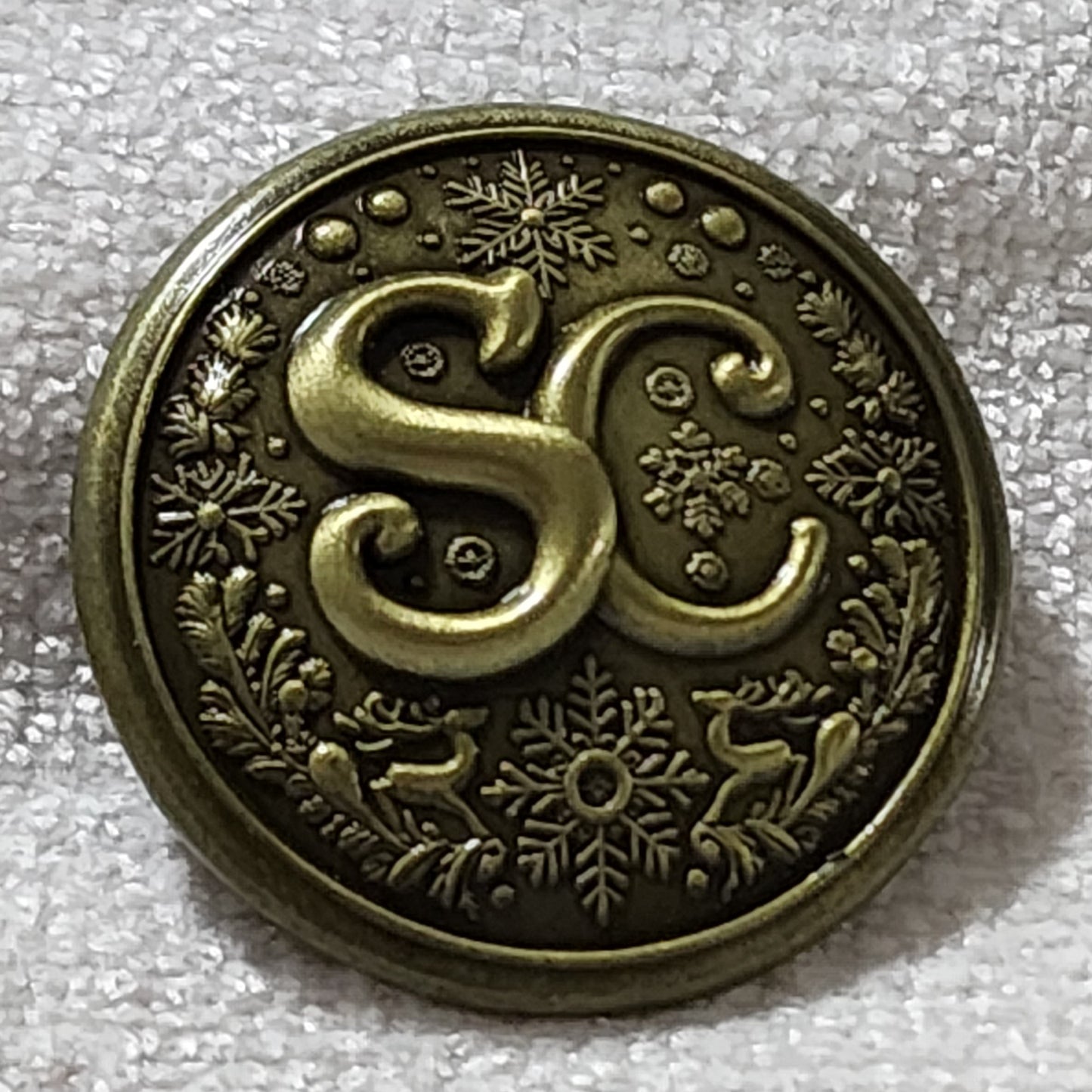 SC Buttons - Antique Brass