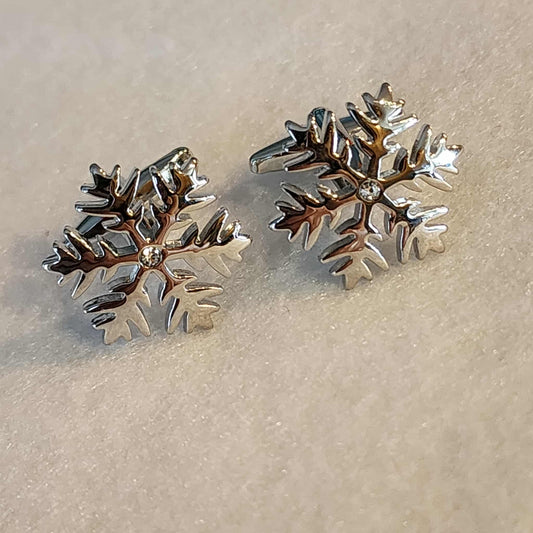 Silver Snowflake Cufflinks