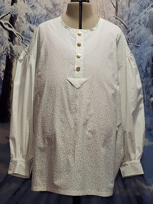 Pre Order Puffy Sleeve Shirt - White Holly