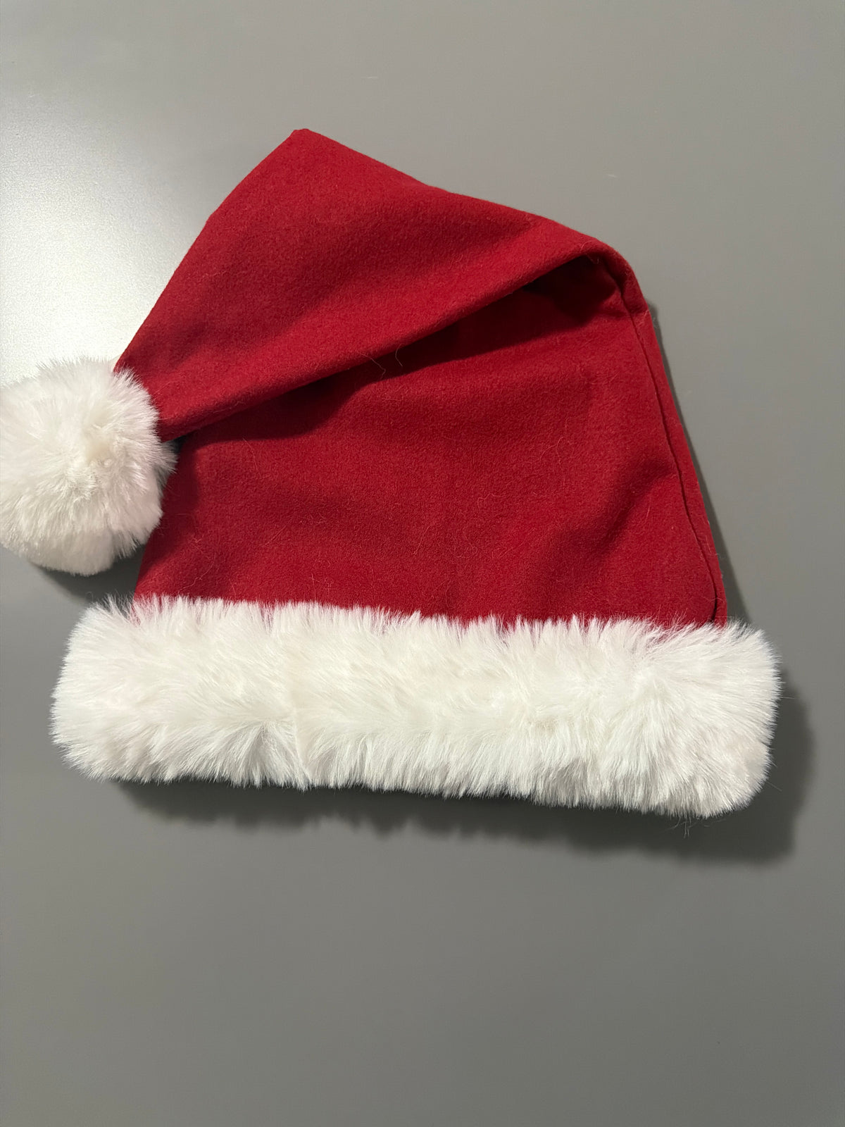 24” red wool hat