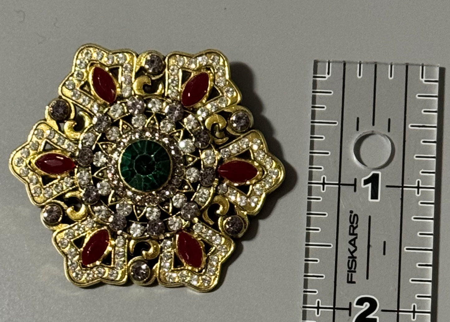 Gold Snowflake Brooch