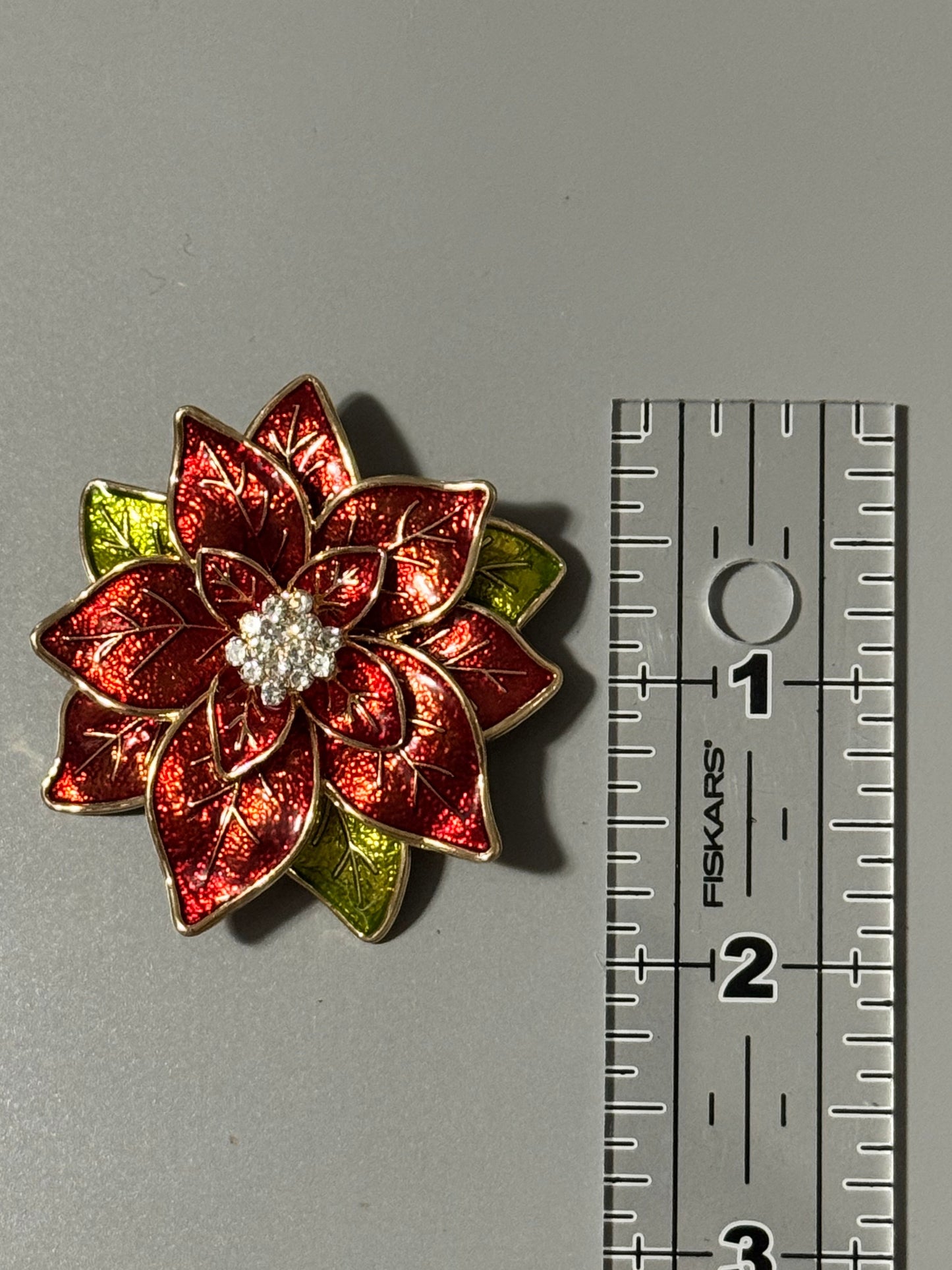 Gold Poinsettia Brooch