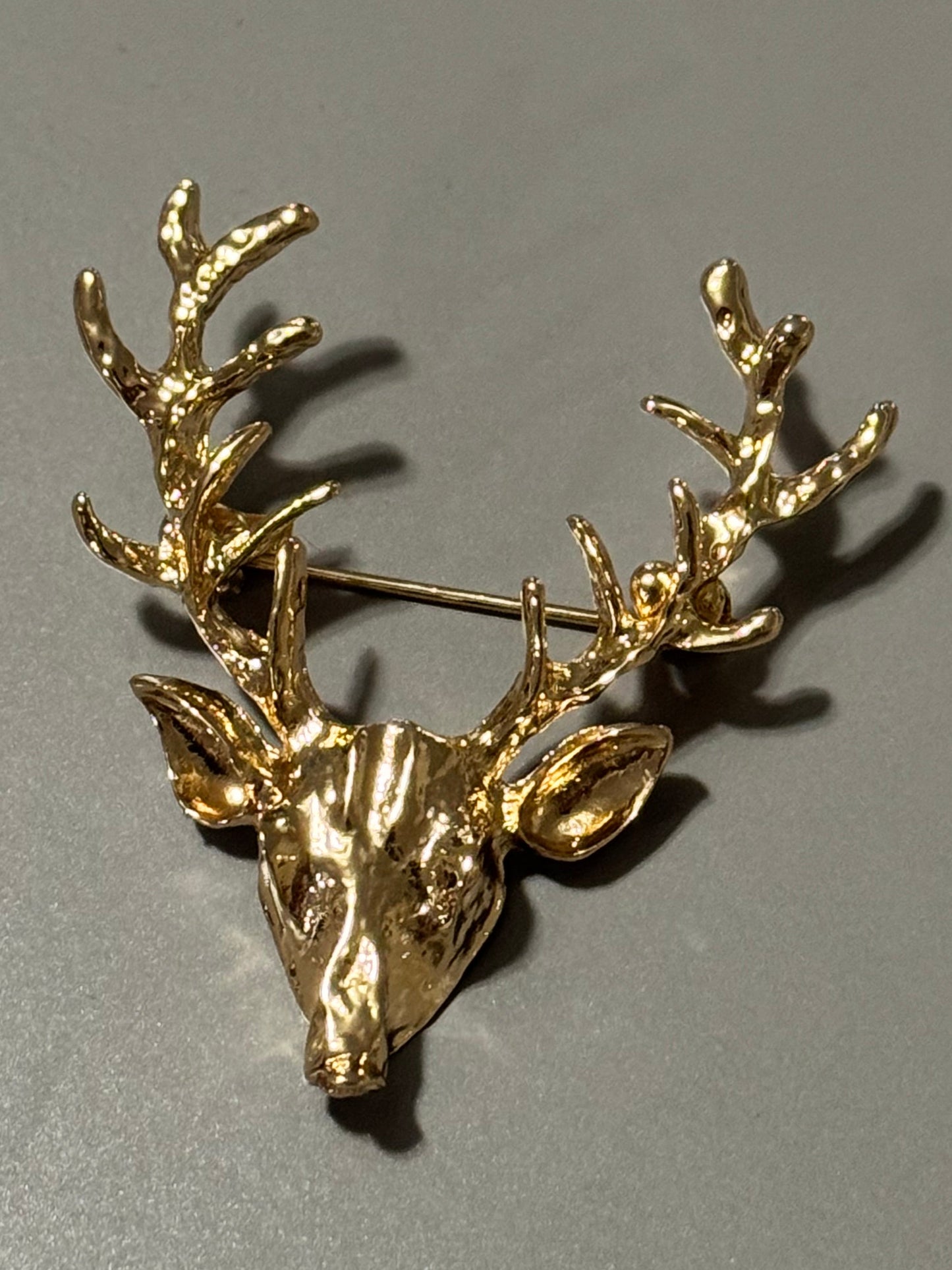 Reindeer Head Brooch