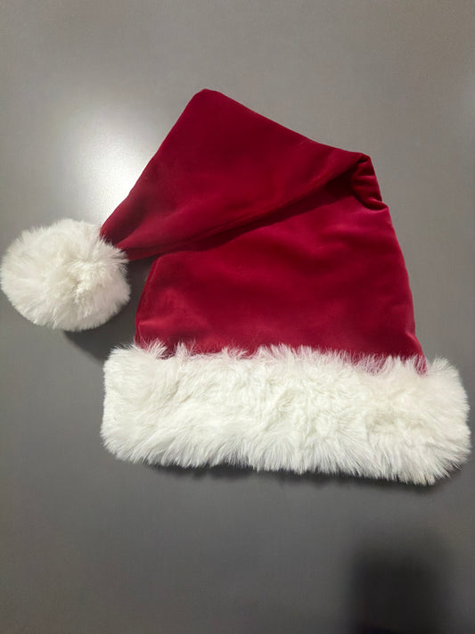 23” cherry cotton velvet hat