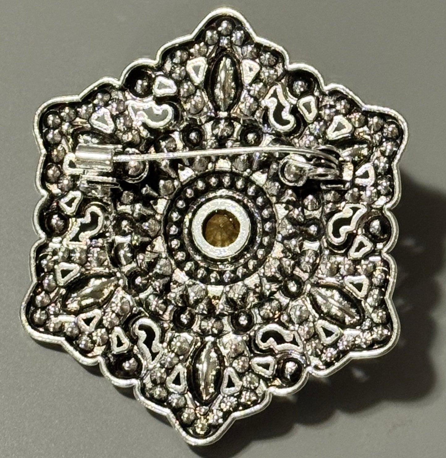 Silver Snowflake Brooch
