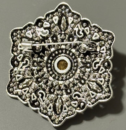 Silver Snowflake Brooch