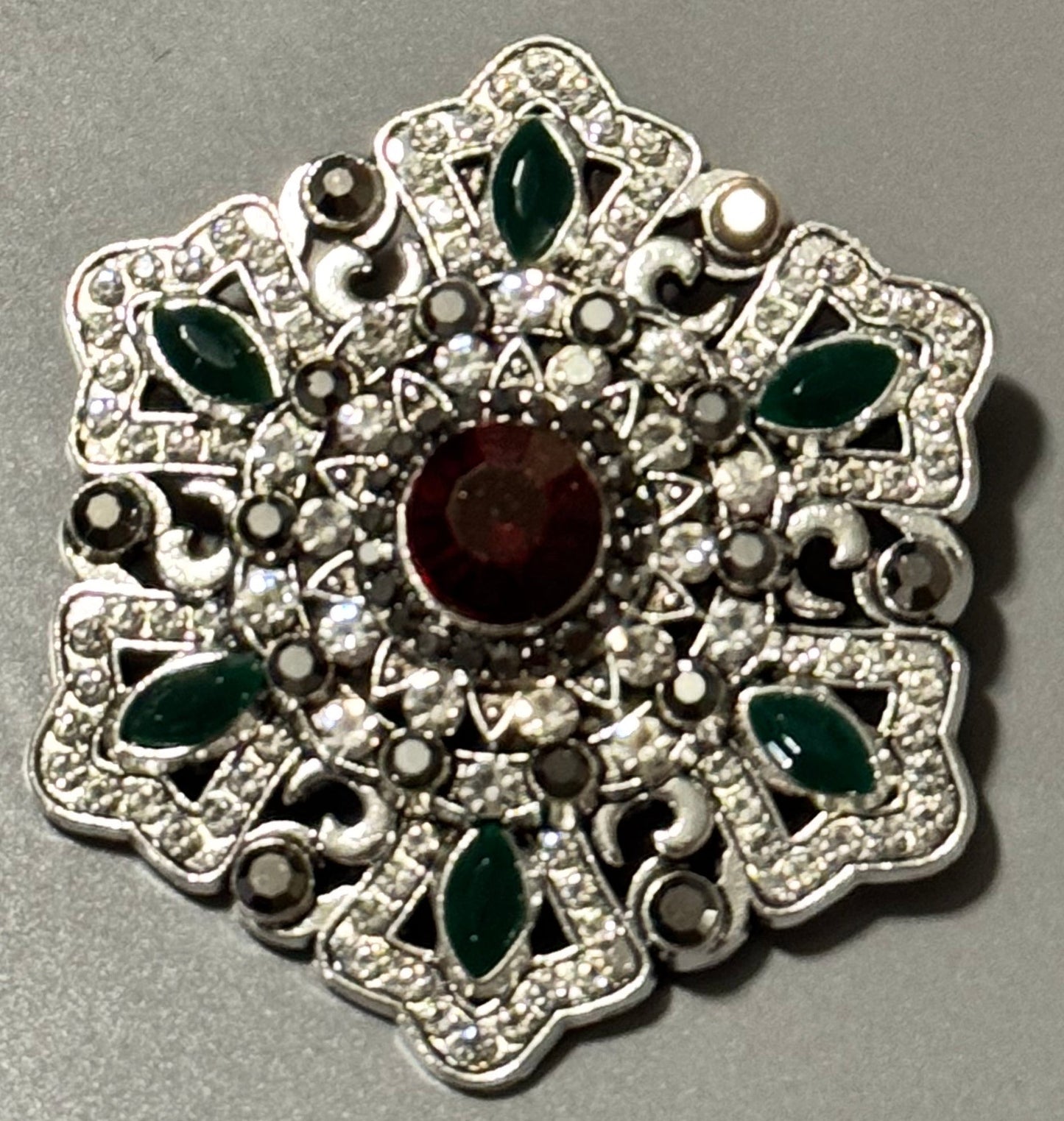 Silver Snowflake Brooch