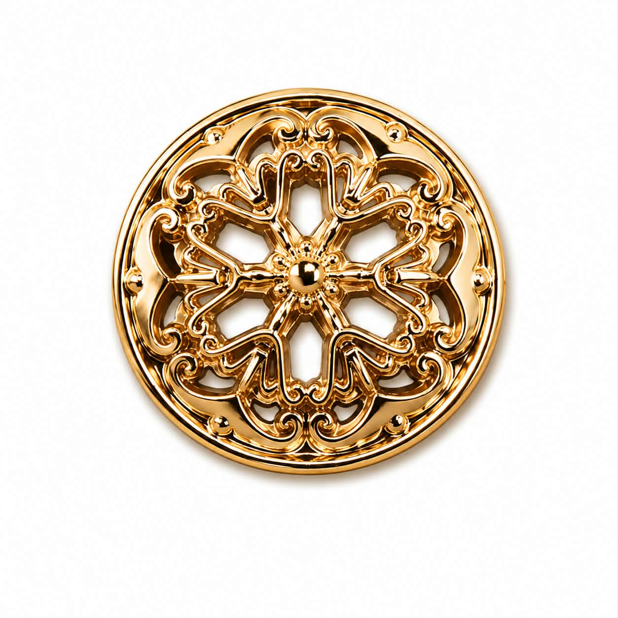 Set of 6 hollow snowflake button
