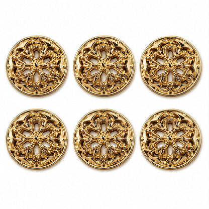 Set of 6 hollow snowflake button