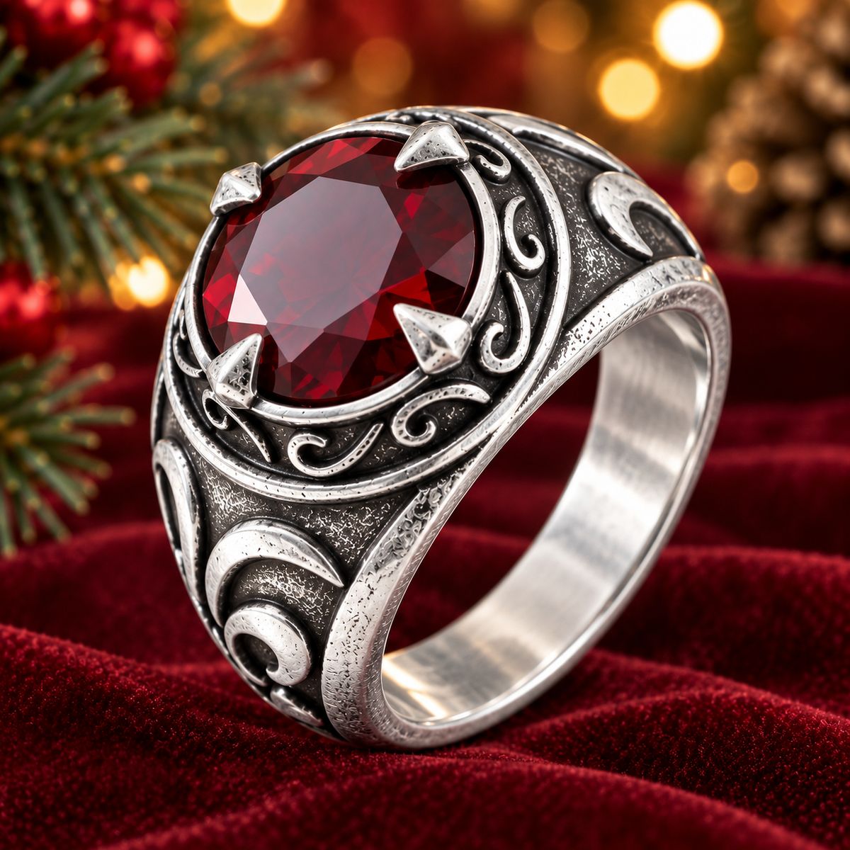 PRE-ORDER Santa Ring - Red Gem