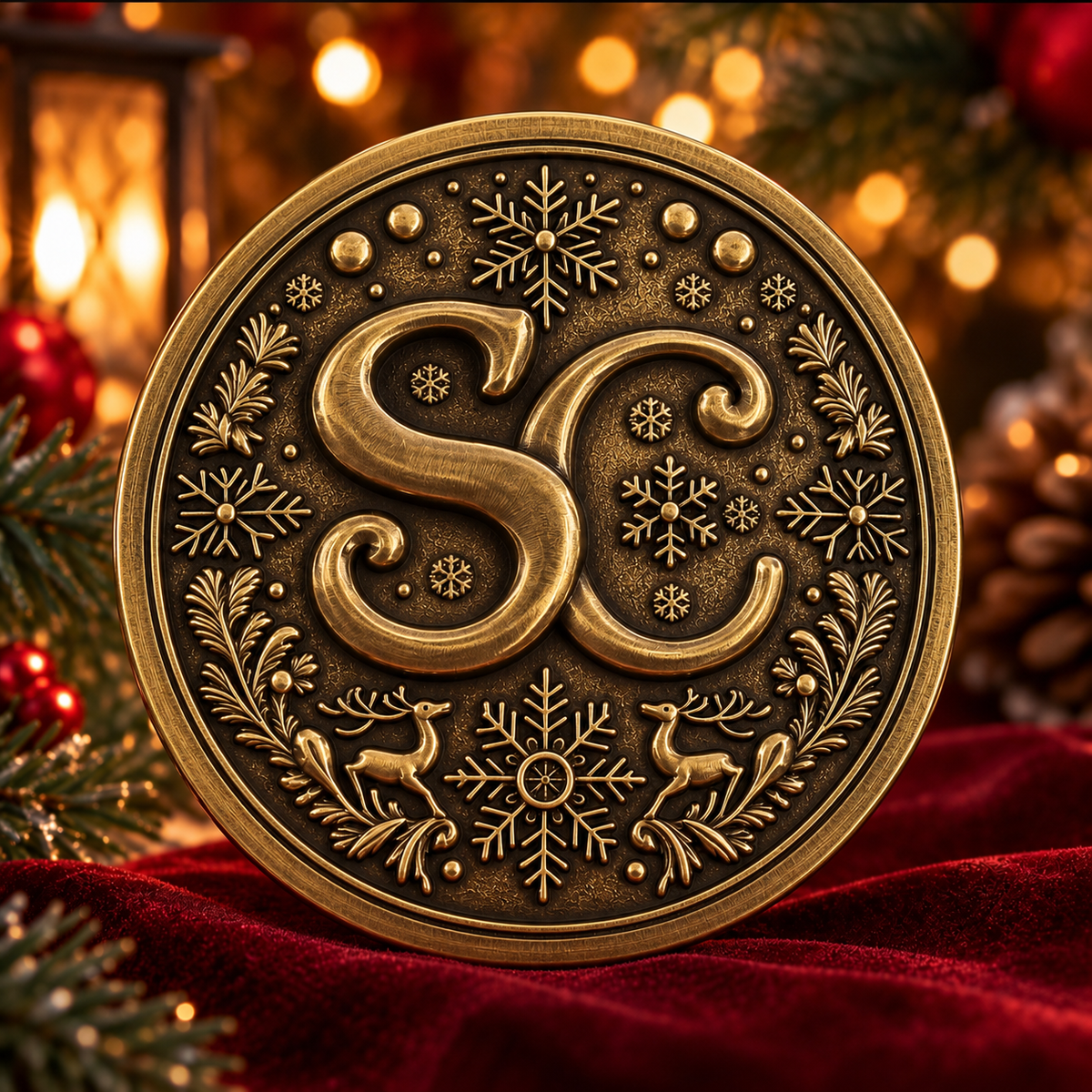 5.5" SC Belt Buckle - Antique Brass