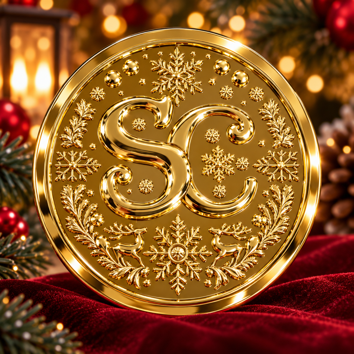 5.5" SC Belt Buckle - Bright Gold
