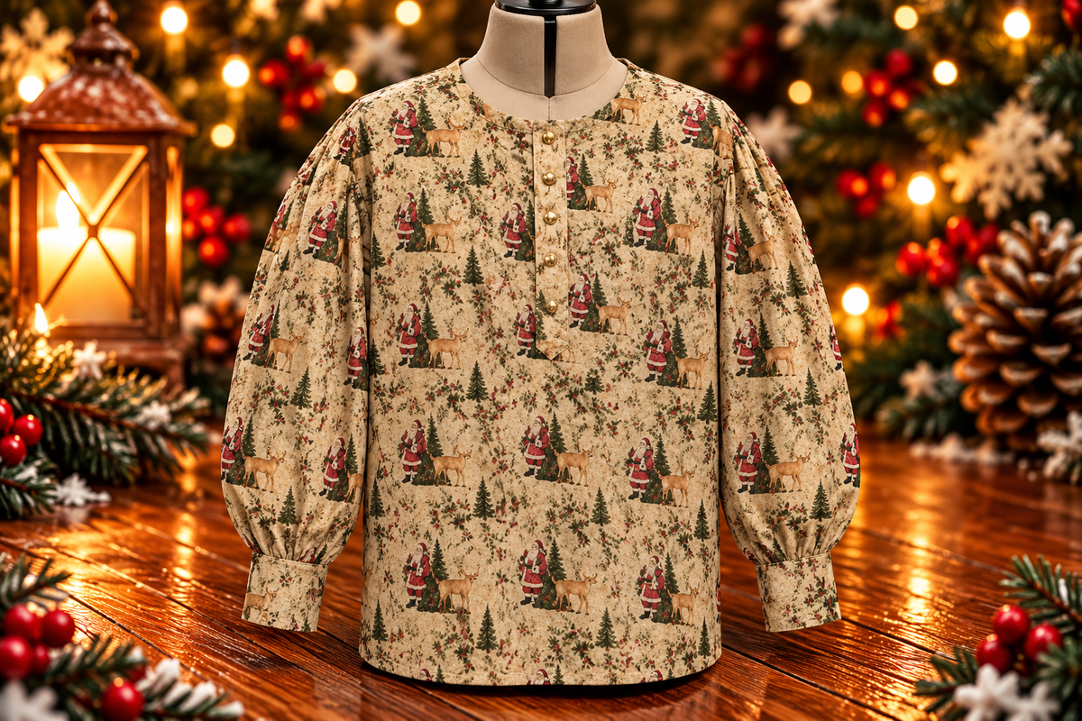 Pre Order Puffy Sleeve Shirt - My Deer Santa