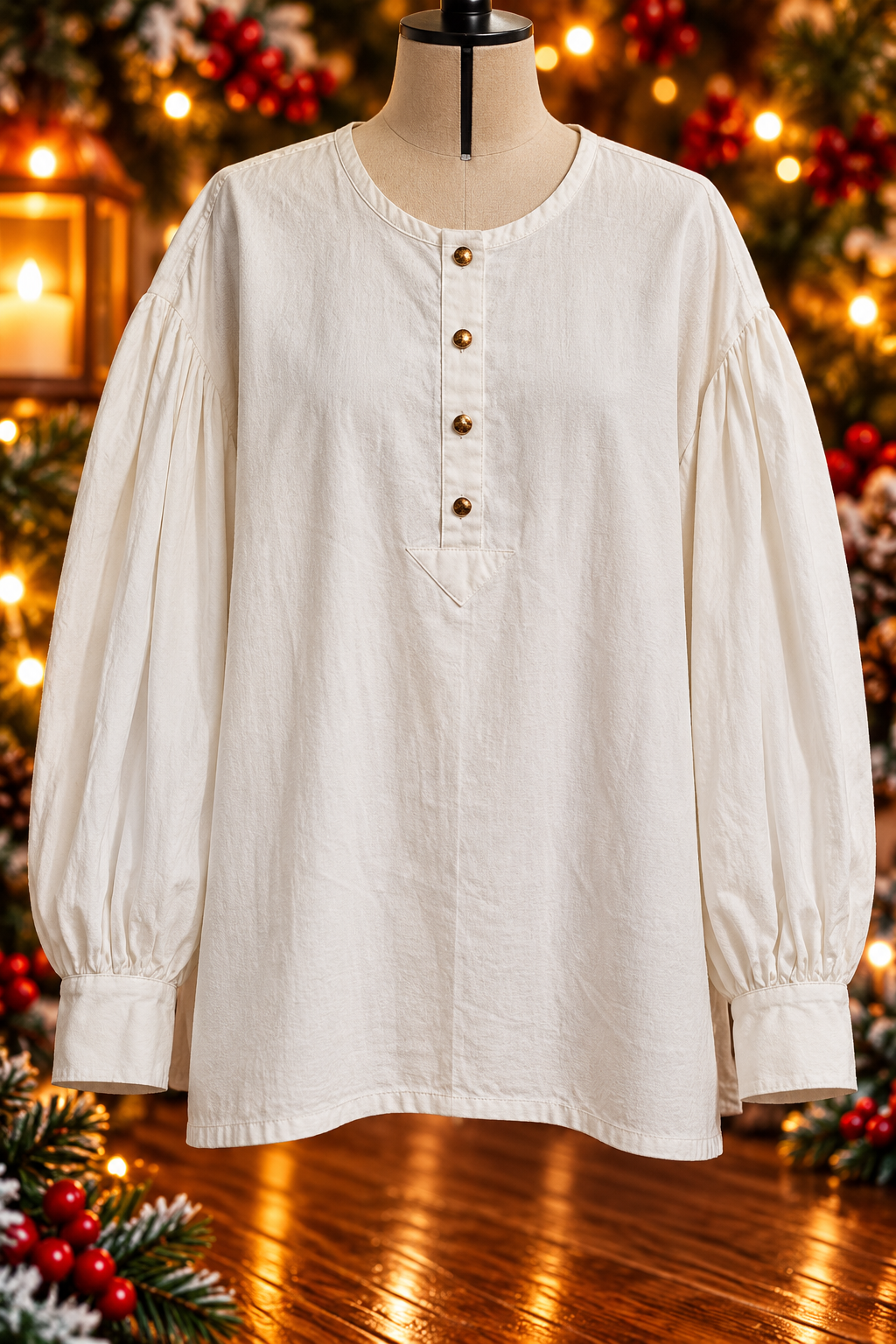 Pre Order Puffy Sleeve Shirt - White