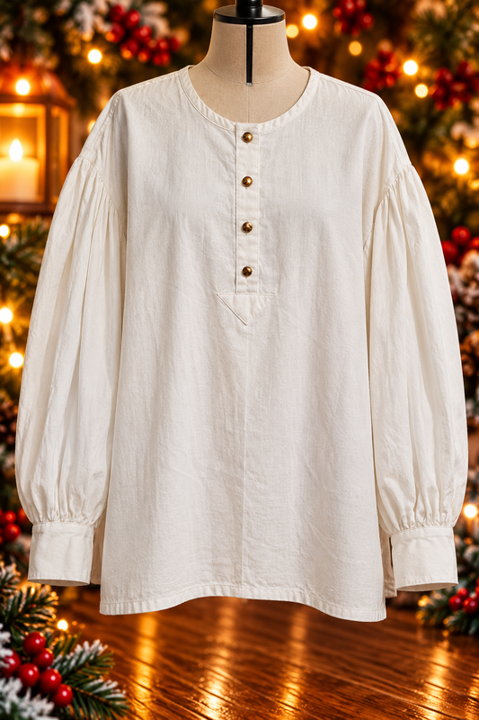 Pre Order Puffy Sleeve Shirt - White