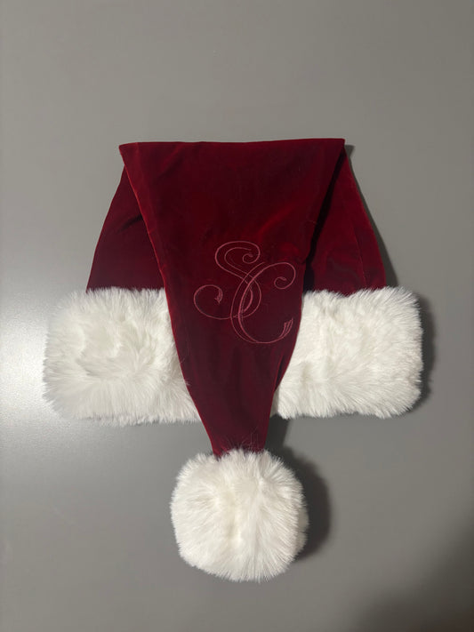 Discounted- 22” Embroidered Burgundy Velvet