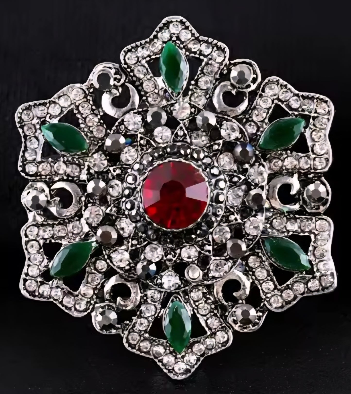 Silver Snowflake Brooch