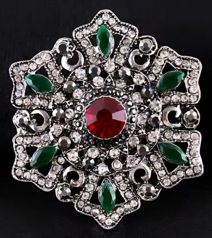 Silver Snowflake Brooch