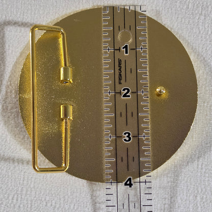 Reindeer Belt Buckle - Bright Gold