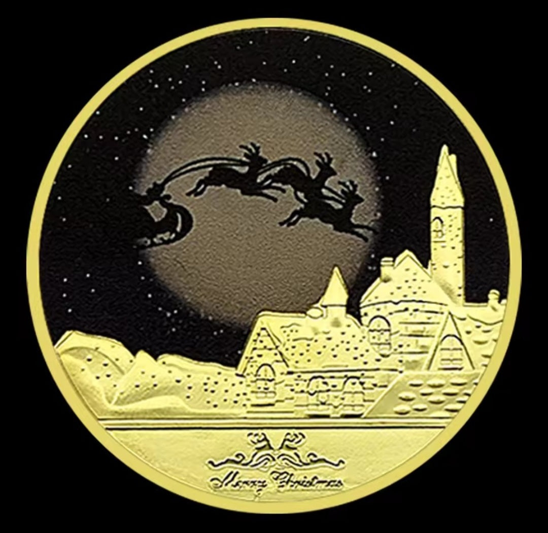 Santa’s Special Collectors Coins - Gold Night Sky