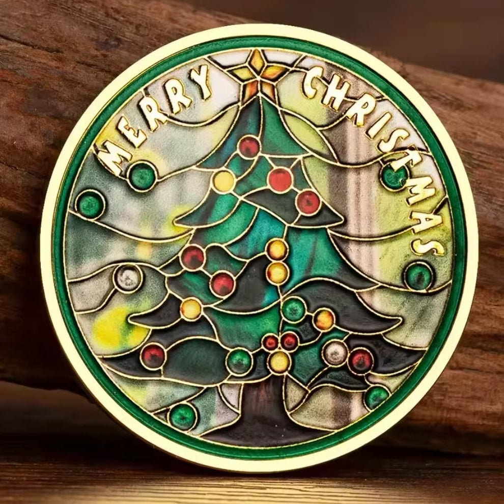 Santa’s Special Collectors Coins - Stained Glass Tree