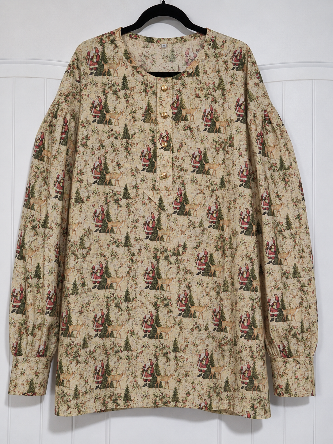 Pre Order Puffy Sleeve Shirt - My Deer Santa
