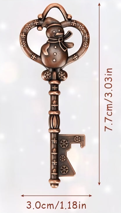 Red Copper Snowman Key
