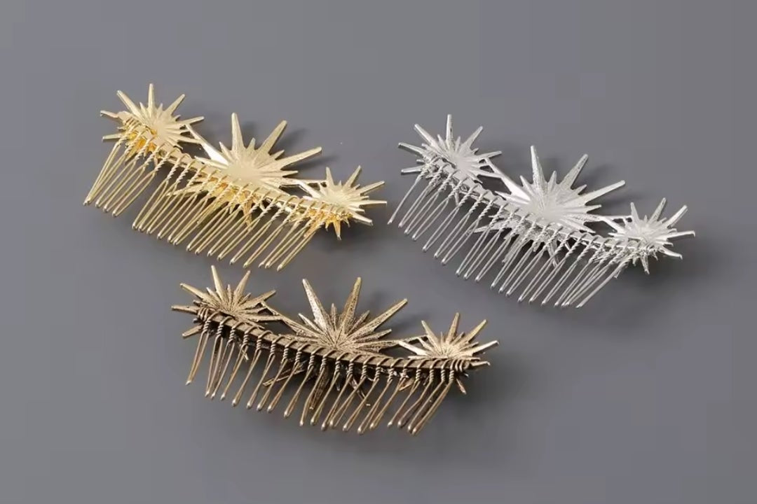 Mrs. Claus Silver Stars Hair Piece