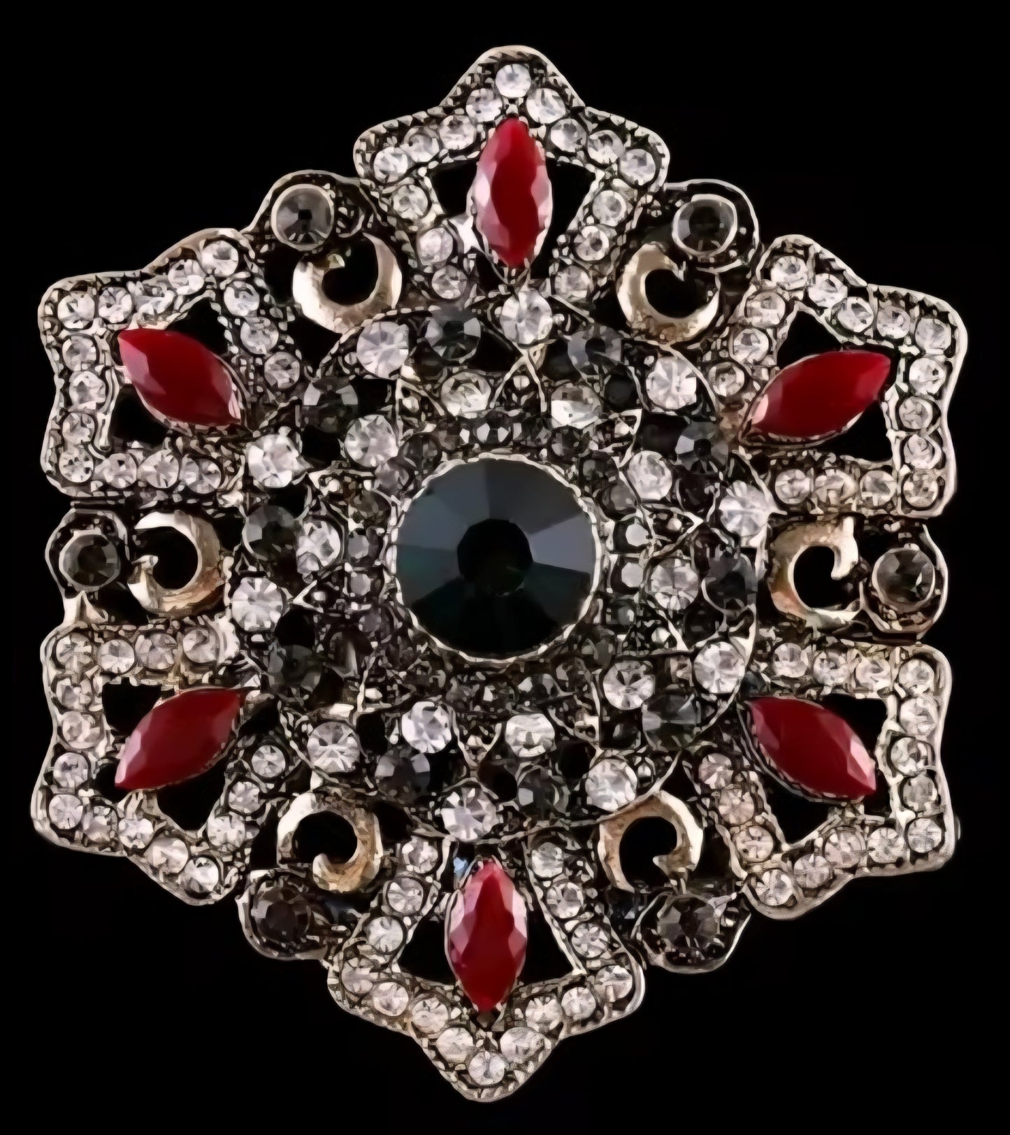 Gold Snowflake Brooch