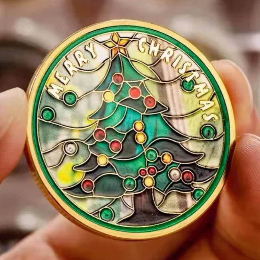 Santa’s Special Collectors Coins - Stained Glass Tree