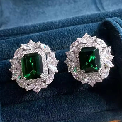 Silver w/ Green Gem