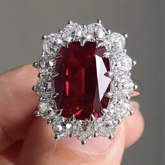 Mrs. Claus Ring - Silver w/ Red Zirconia Ring