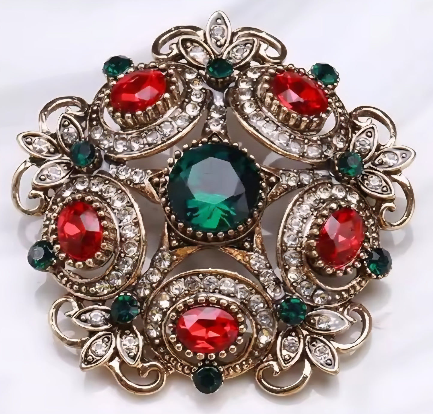 Rounded Snowflake Brooch