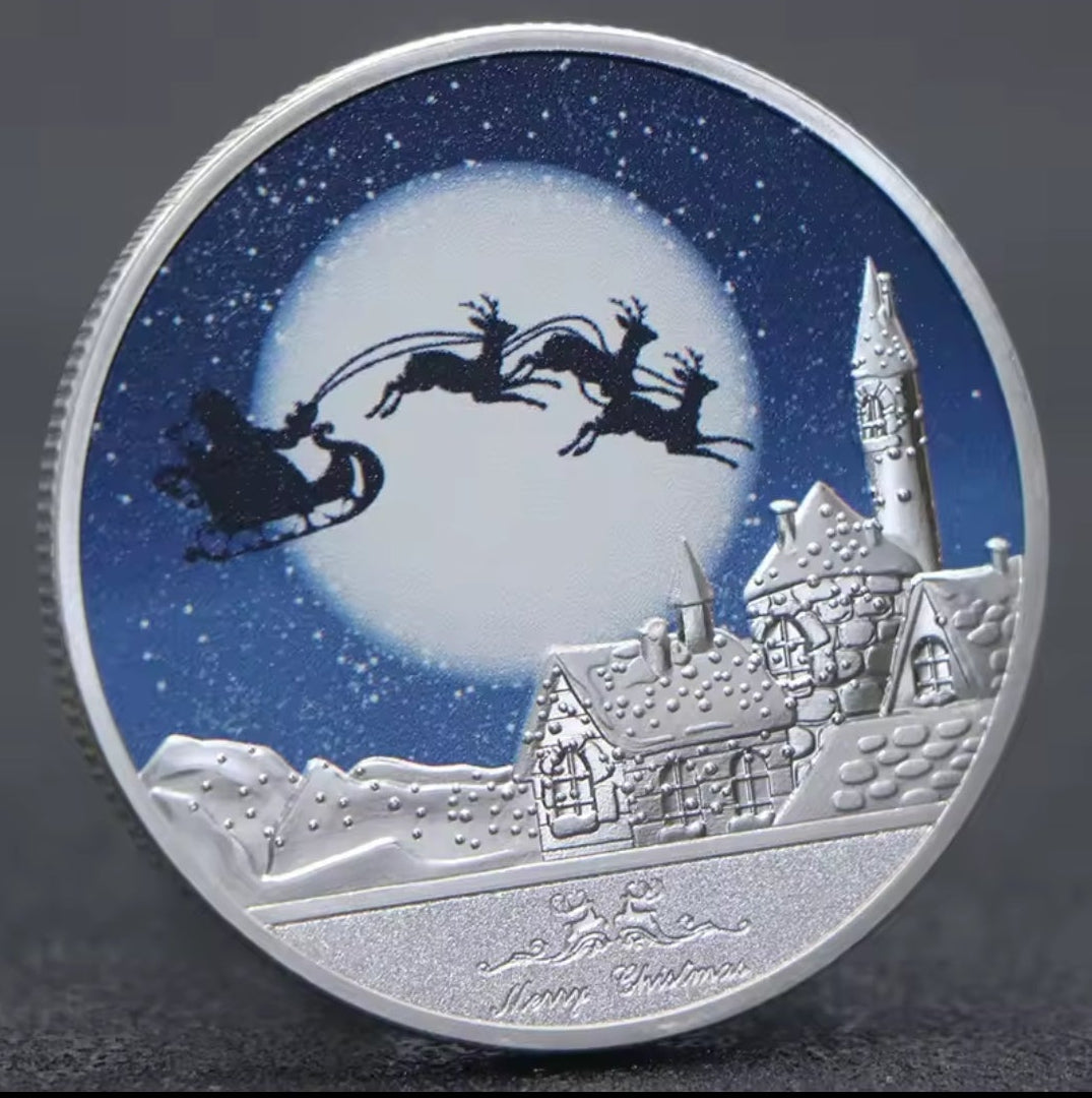 Santa’s Special Collectors Coins - Silver Night Sky