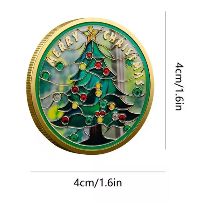 Santa’s Special Collectors Coins - Stained Glass Tree