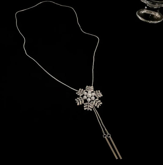 Snowflakes w/ Pearls Necklaces