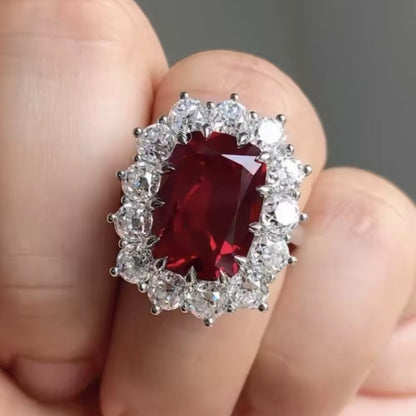 Mrs. Claus Ring - Silver w/ Red Zirconia Ring