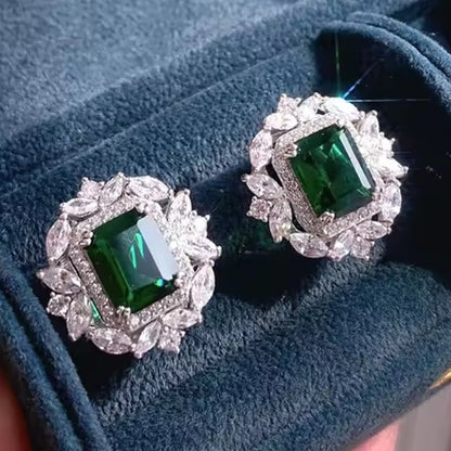 Silver w/ Green Gem