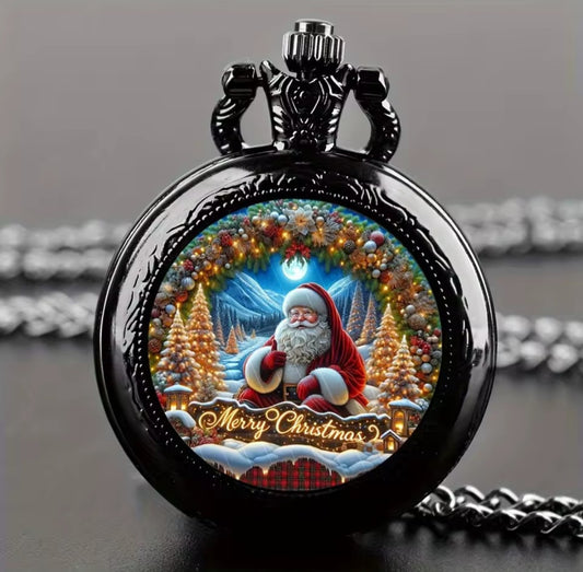 Small Pocket Watch - Santa