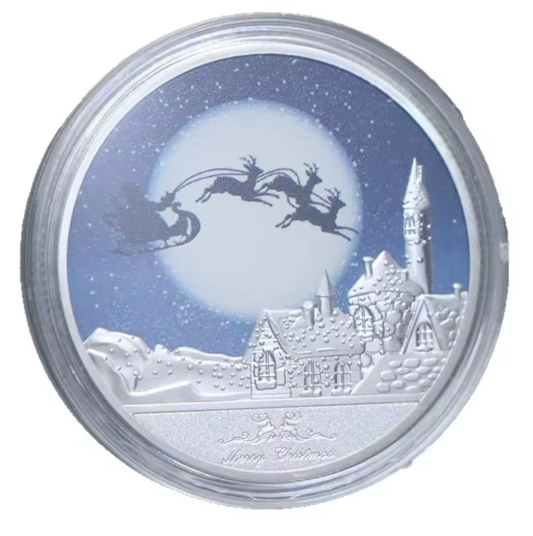 Santa’s Special Collectors Coins - Silver Night Sky