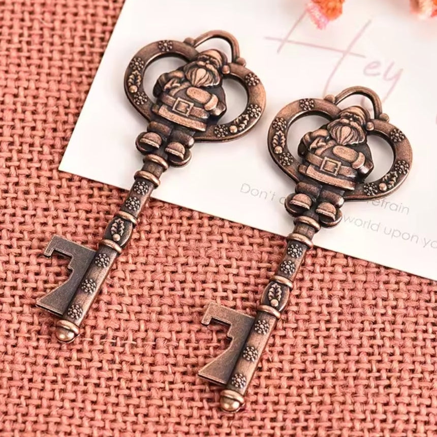 Red Copper Santa Key