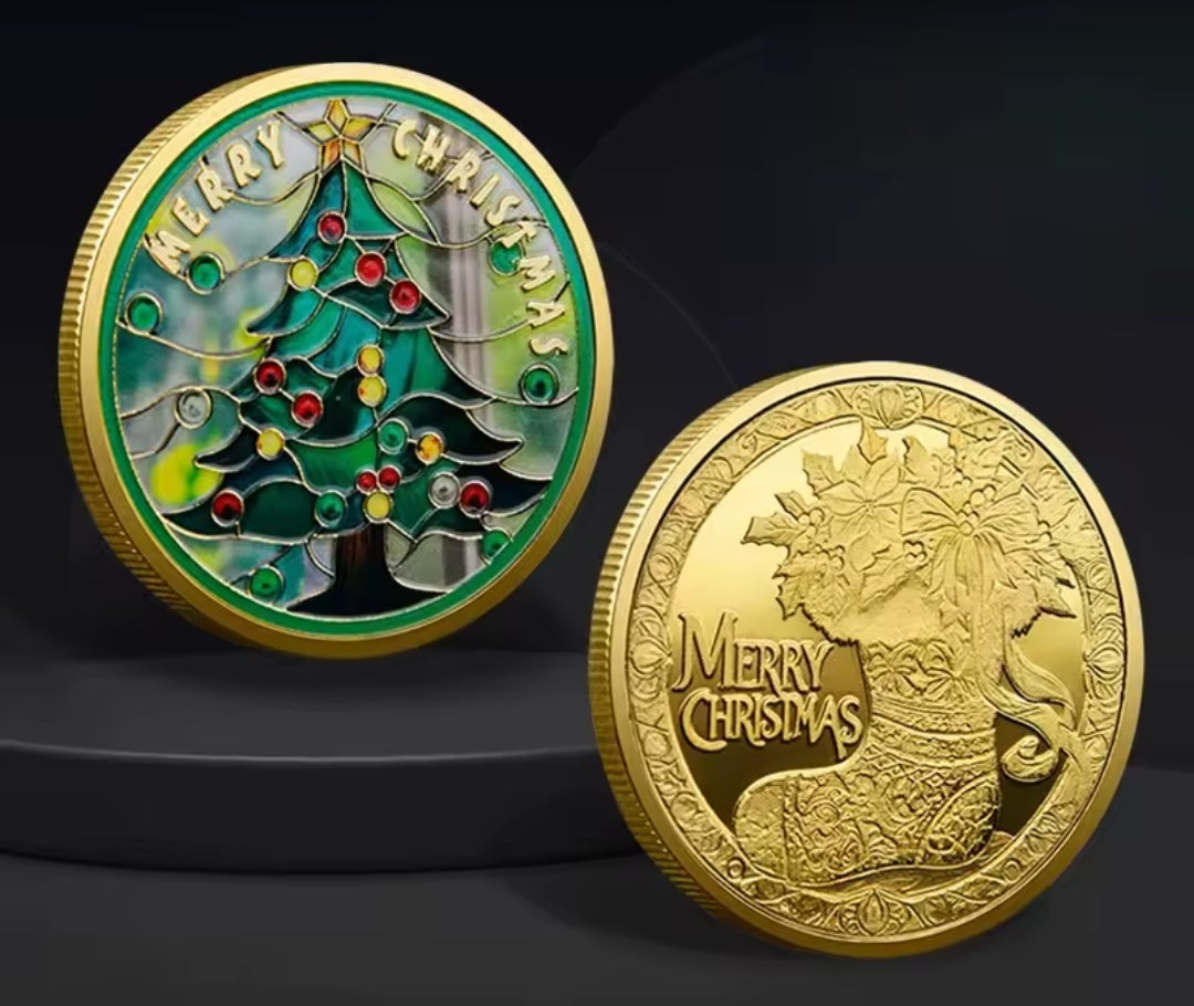Santa’s Special Collectors Coins - Stained Glass Tree