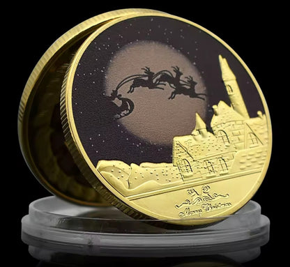 Santa’s Special Collectors Coins - Gold Night Sky