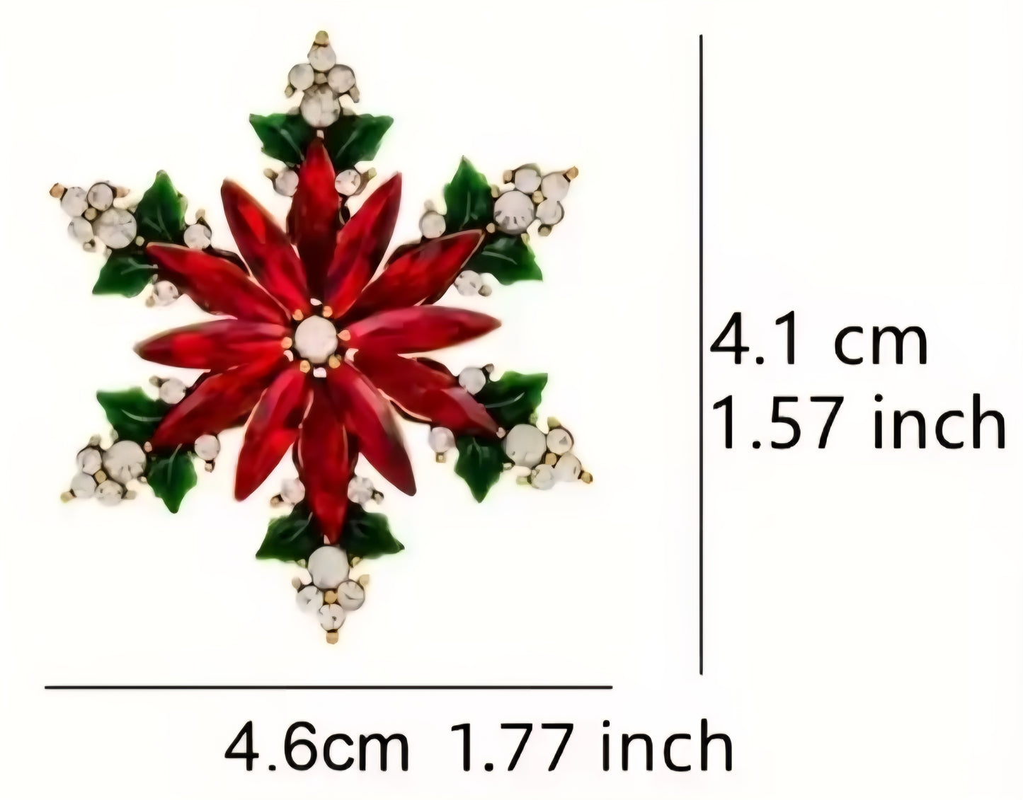 Gold Poinsettia Brooch